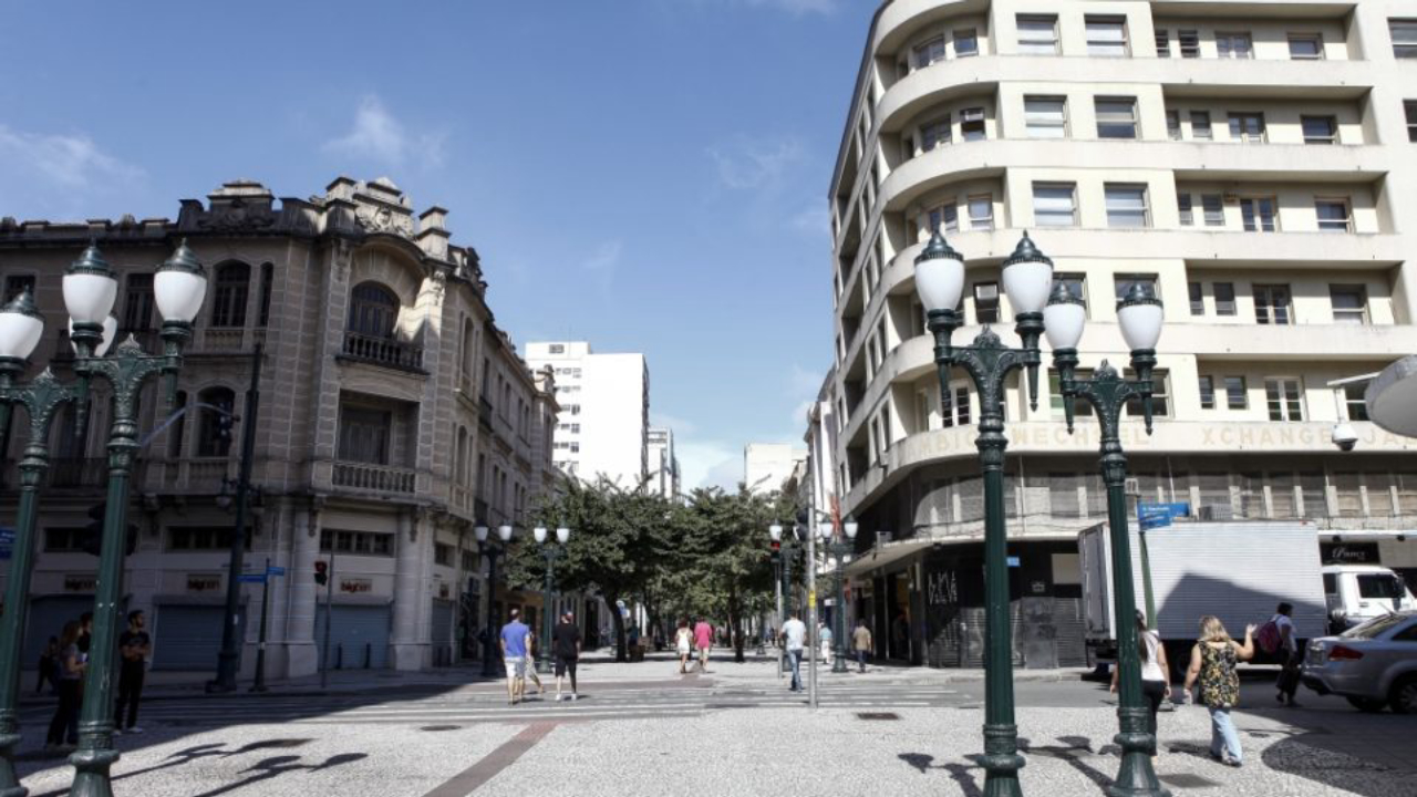 Vista do bairro Centro em Curitiba